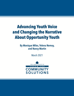 cover of Advancing Youth Voice report